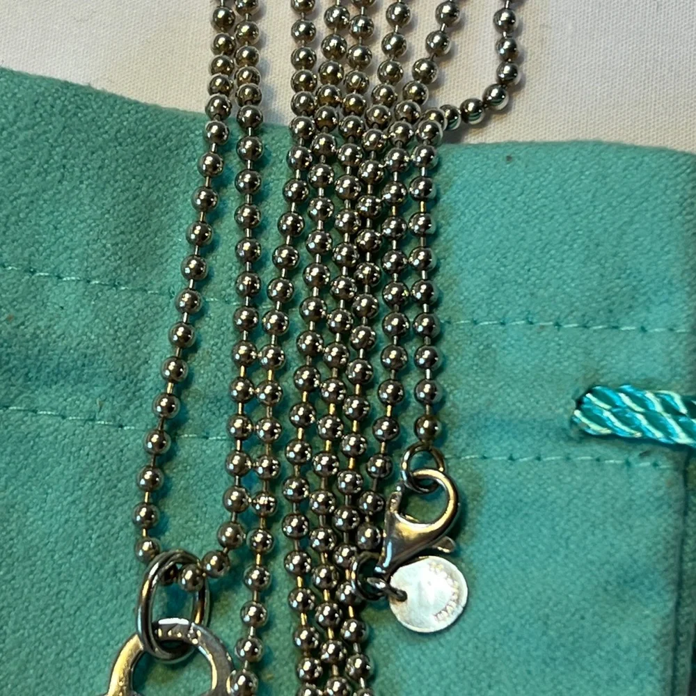 Tiffany & Co. Return to Tiffany Heart Dog Tag Necklace 34" - Picture 5 of 7